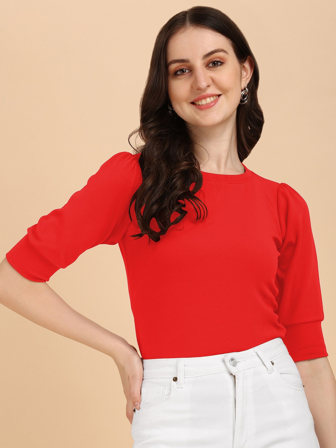 

Wedani Women Red Solid Top