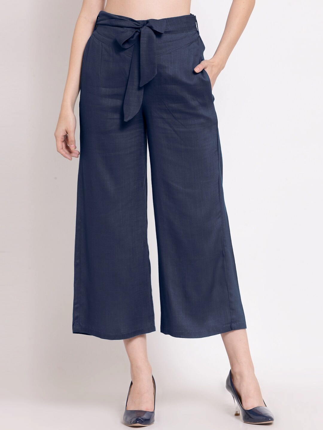 

PATRORNA Women Relaxed Fit Culottes Trousers, Blue