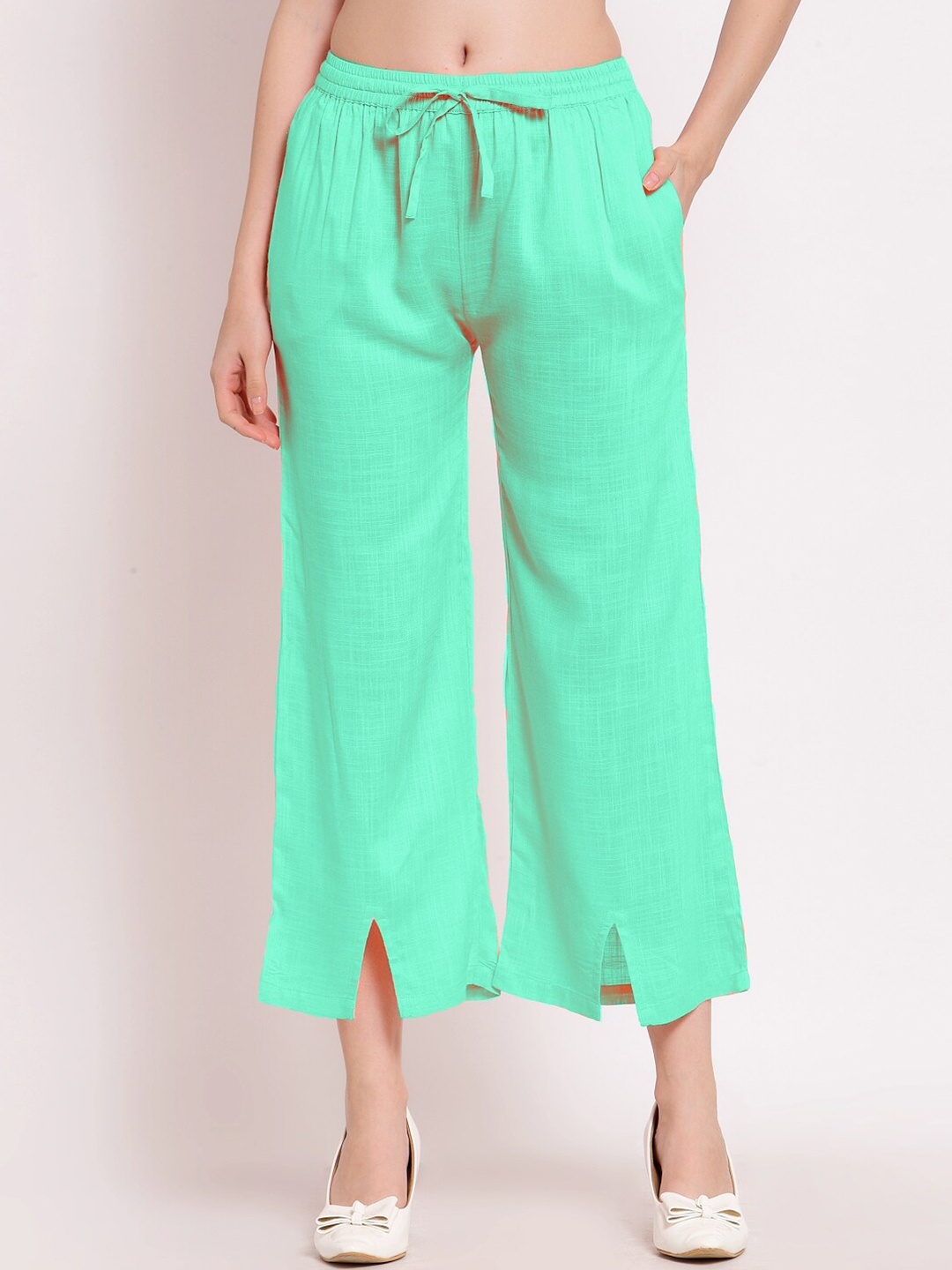 

PATRORNA Women Teal Solid Capris