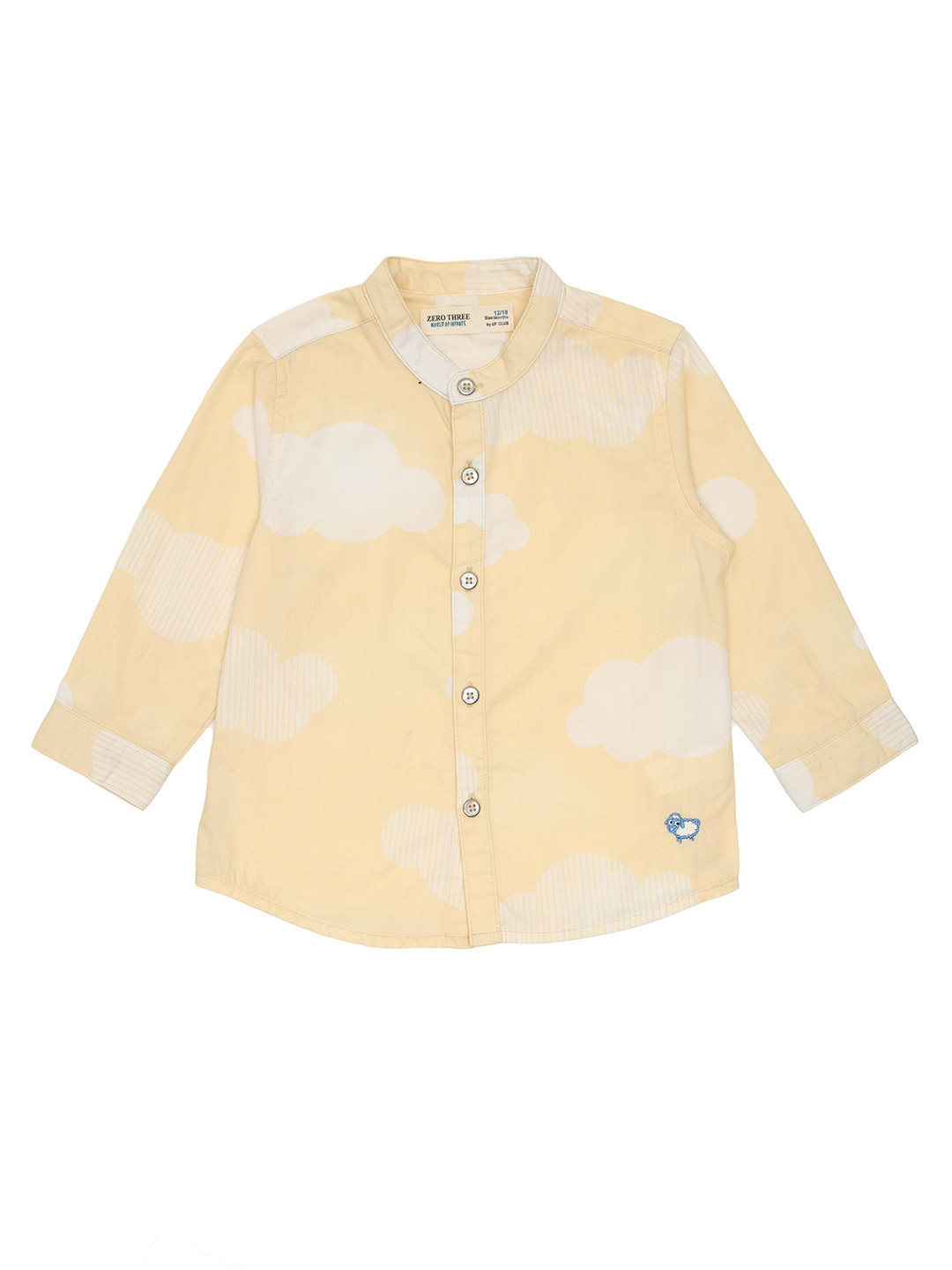 

ZERO THREE Infant Boys Beige Standard Printed Regular-Fit Pure Cotton Casual Shirt