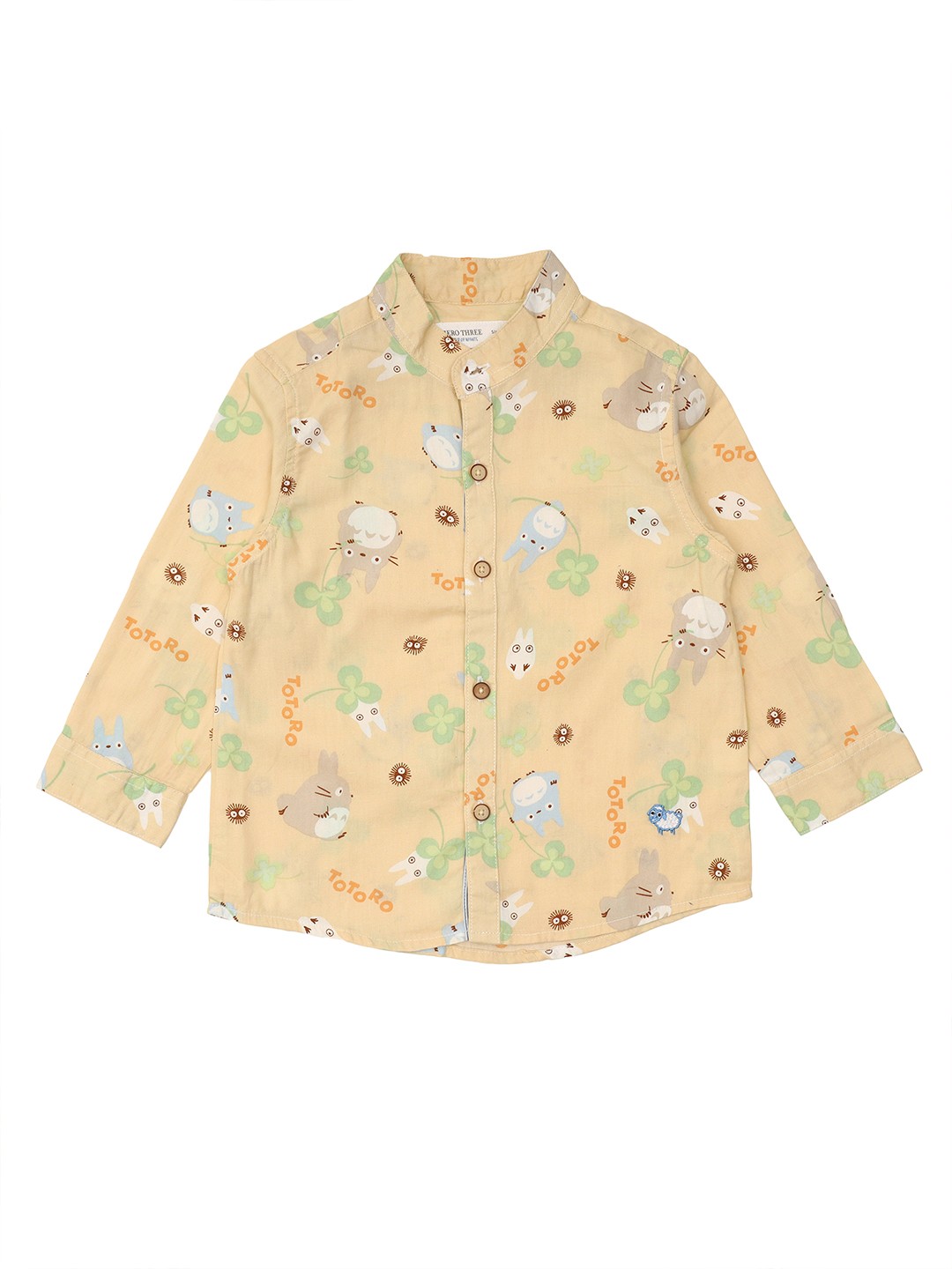 

ZERO THREE Boys Yellow Standard Printed Casual Shirt