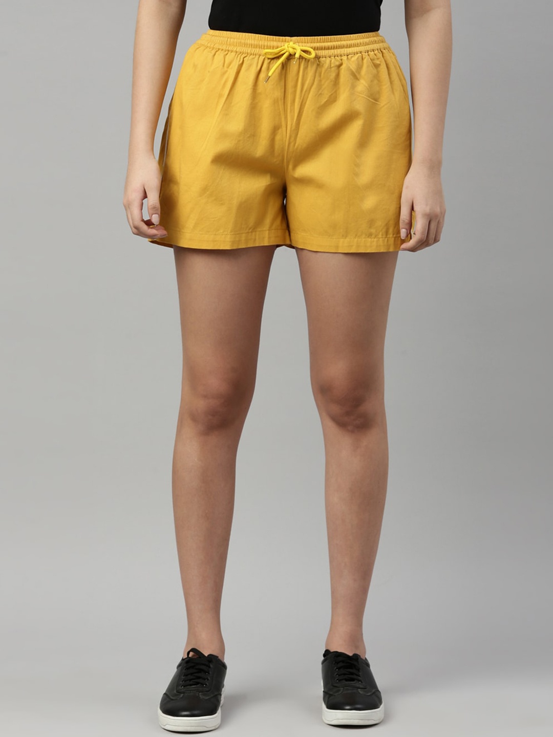 

ZHEIA Women Yellow Shorts
