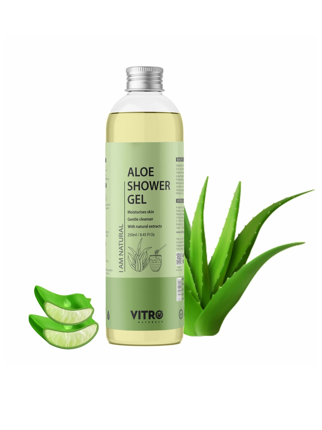 

VITRO Natural Aloe Shower Gel with Natural Extracts - 250 ml, Green