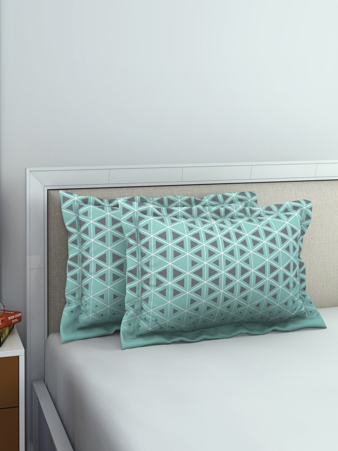 

Welspun Blue 2 Pieces Pure cotton Anti Bacterial Breathable Skin Safe Pillow Covers