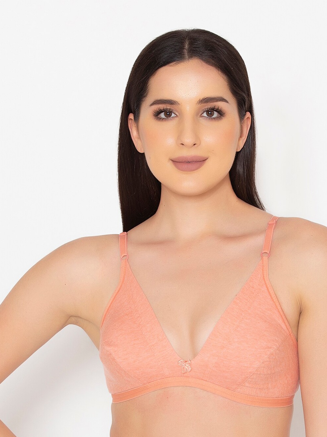 

Clovia Orange Non Padded Non-Wired Bra