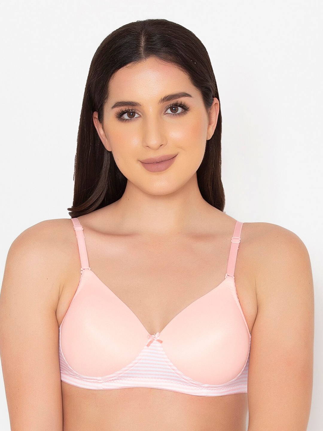 

Clovia Pink Lightly Padded Non-Wired T-shirt Bra BR2222P2232E