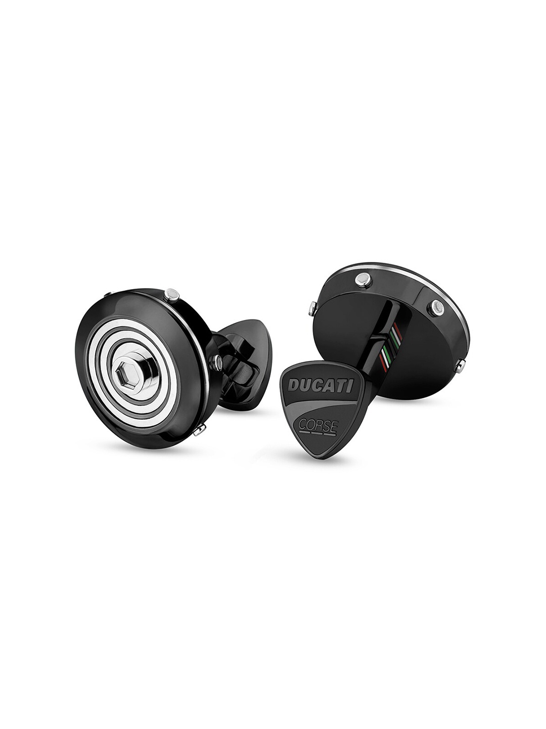 

DUCATI CORSE Men Grey & Black Solid Cufflink