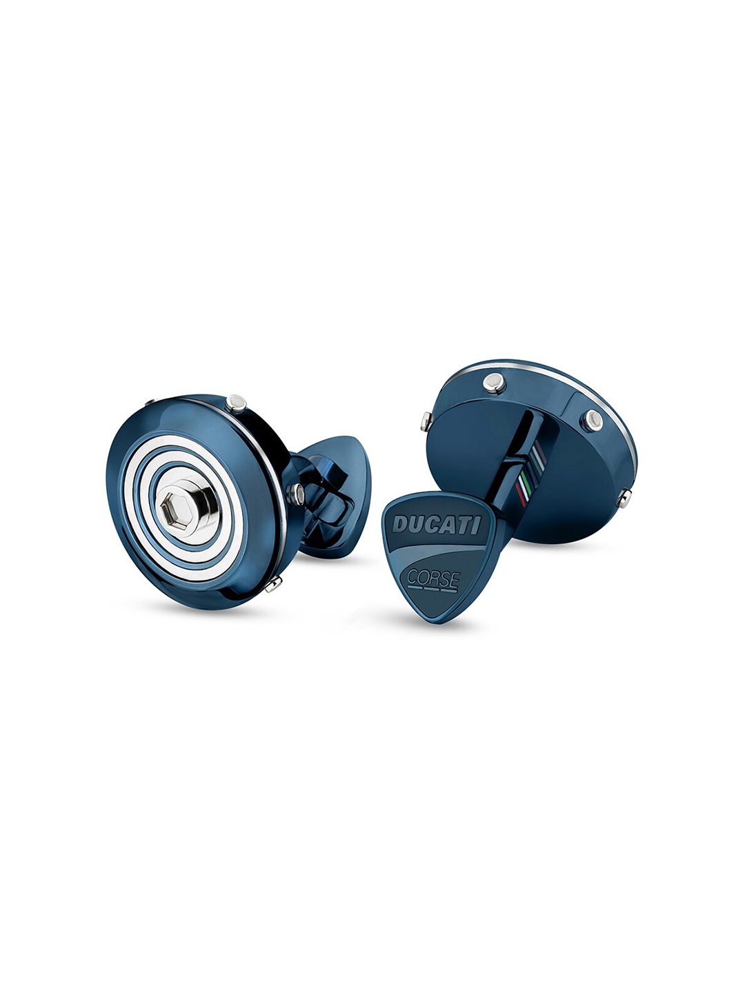 

DUCATI CORSE Men Blue & Silver-Toned Formal Cufflink