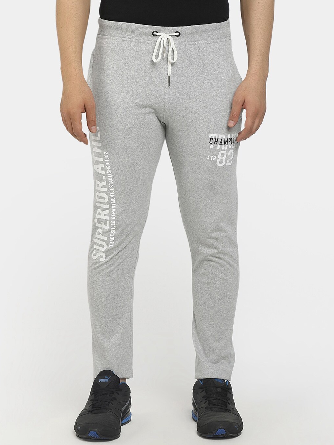 

V-Mart Men Grey Solid Cotton Track Pants