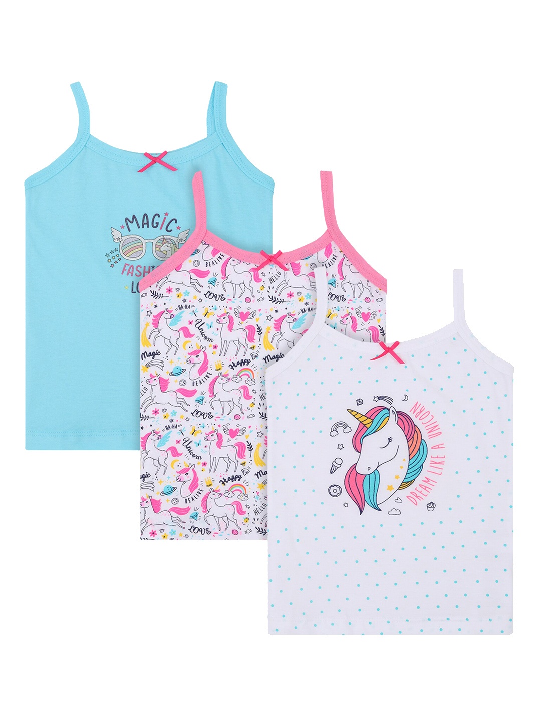 

Bodycare Kids Infant Girls Pack Of 3 Assorted Cotton Innerwear Vests KIA9204A-PK001