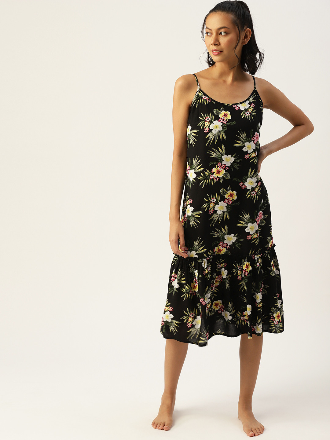 

ETC Black Printed Nightdress
