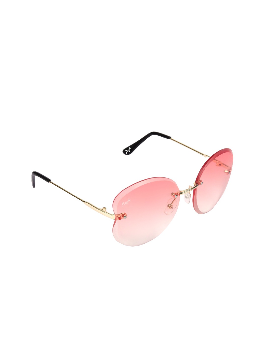 

Floyd Unisex Pink Lens & Gold-Toned Butterfly Sunglasses with UV Protected Lens