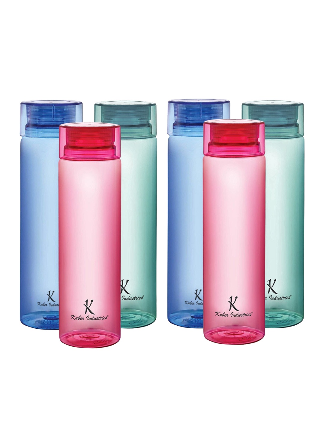 

Kuber Industries Set of 6 BPA Free Plastic Refrigerator Drench Bottles, Blue