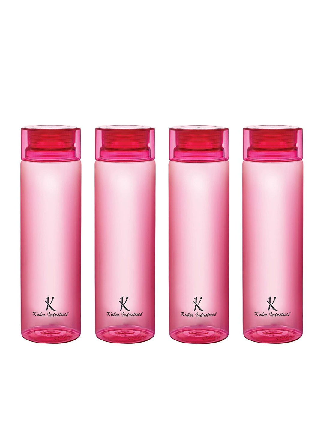 

Kuber Industries Set of 4 Pink BPA Free Plastic Refrigerator Drench Bottles