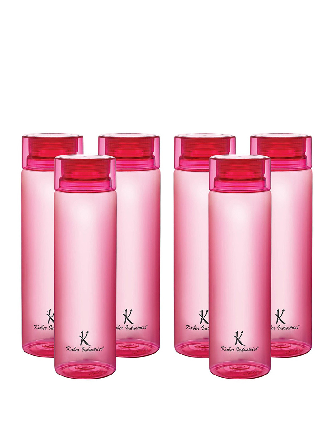 

Kuber Industries Pink Set of 6 Pink BPA Free Plastic Refrigerator Drench Bottles