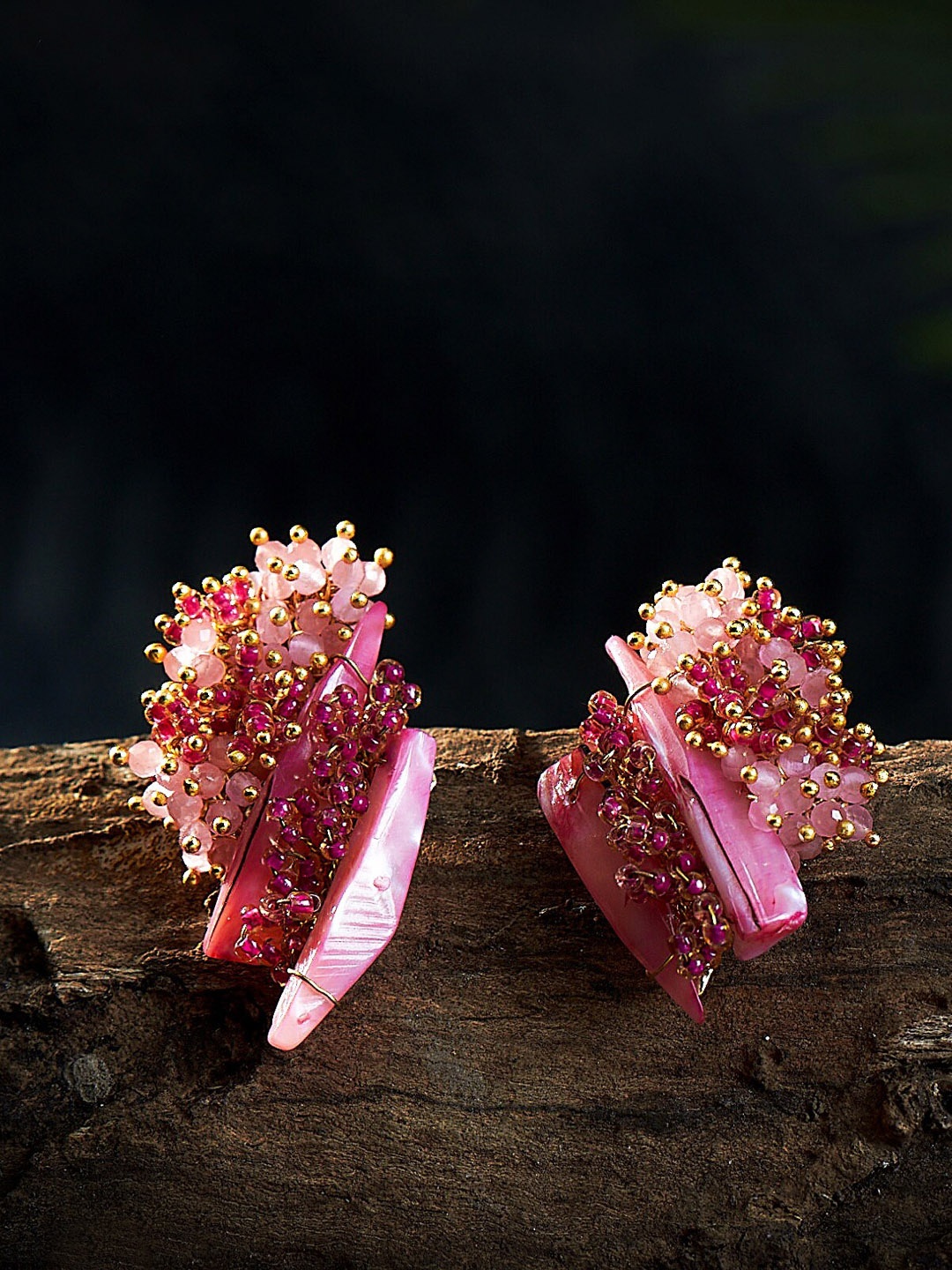 

D'oro Pink Studs Earrings