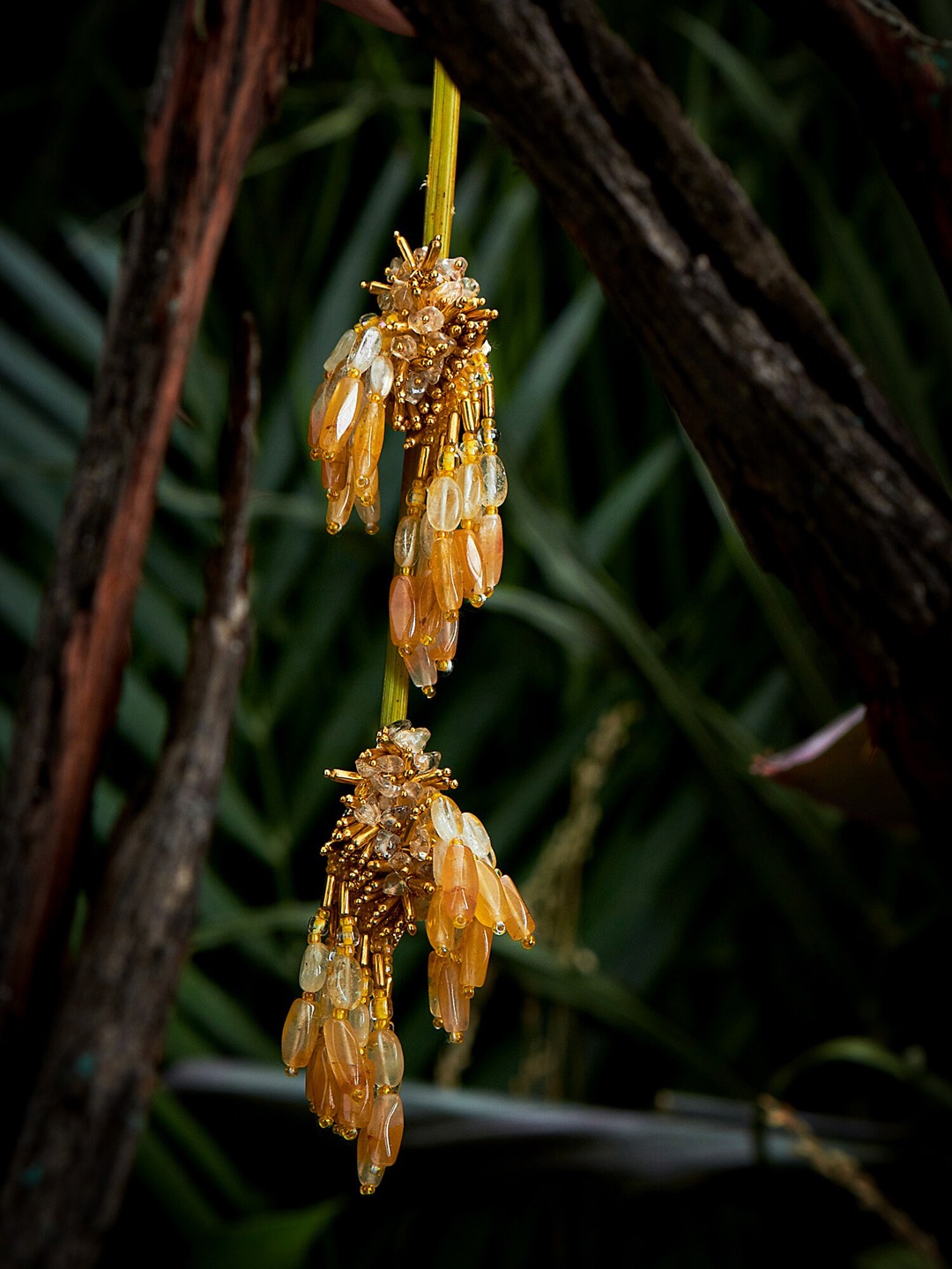 

D'oro Gold-Toned Contemporary Drop Earrings
