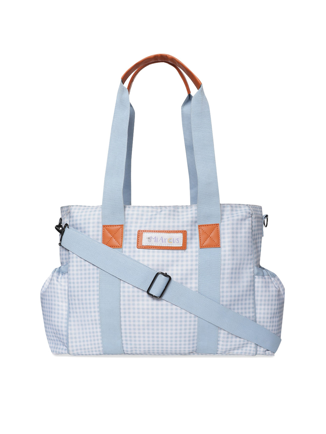

MiArcus Blue & White Checked Diaper Bags
