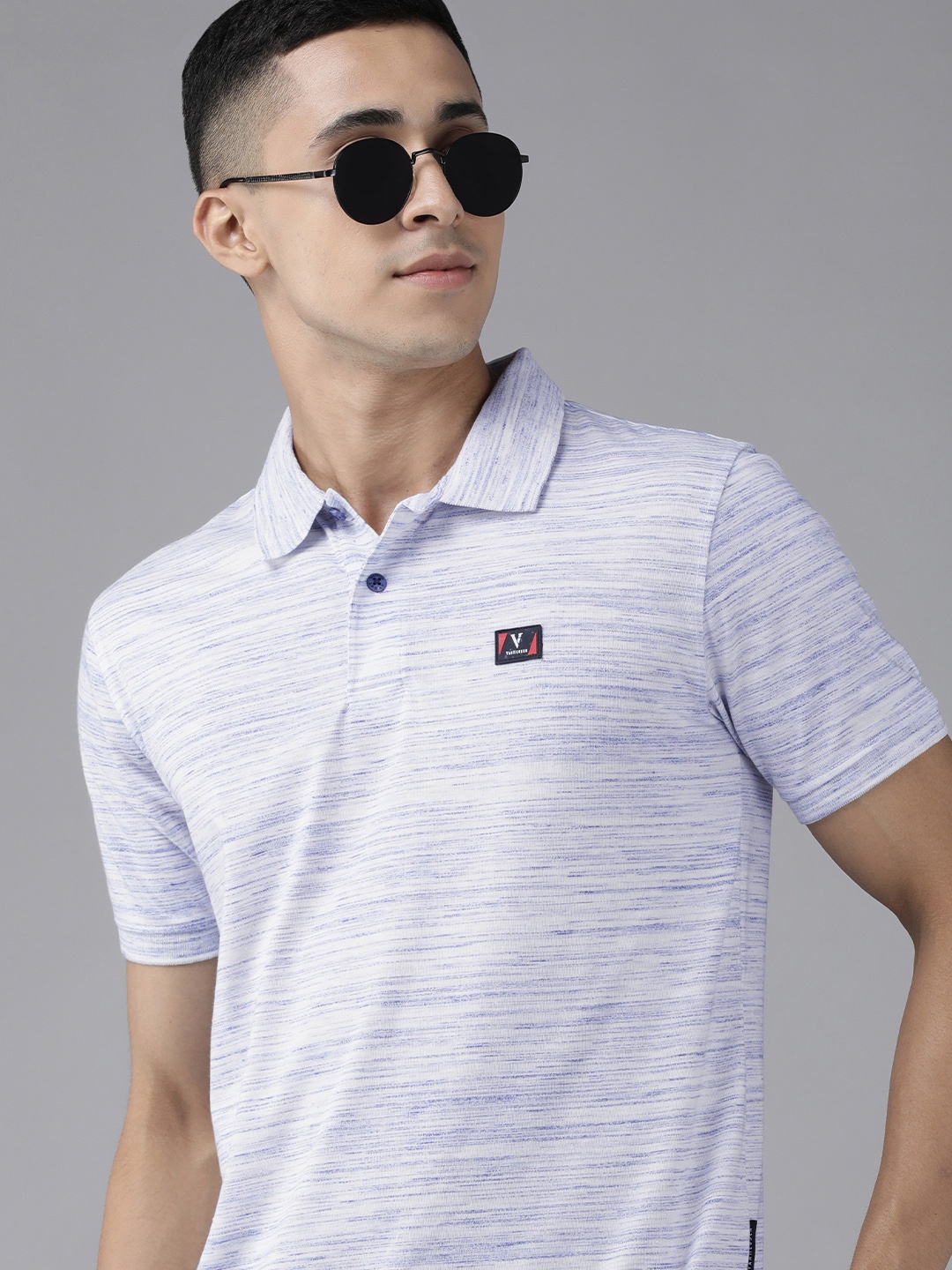 

Van Heusen Sport Men Blue Polo Collar T-shirt