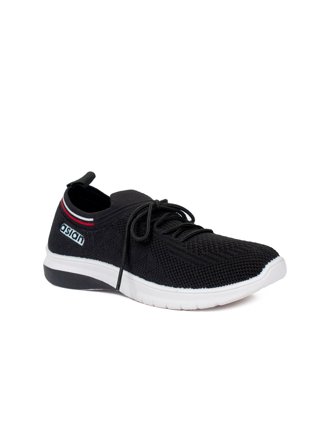 

ASIAN Women Black Woven Design Sneakers