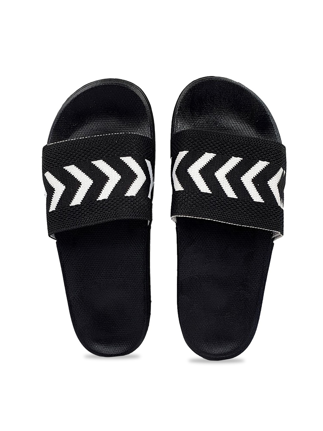 

Pampy Angel Women Black & White Printed Rubber Sliders