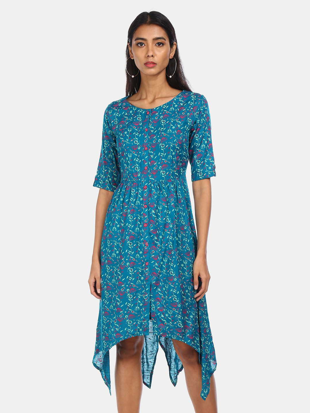 

Karigari Blue Floral Dress
