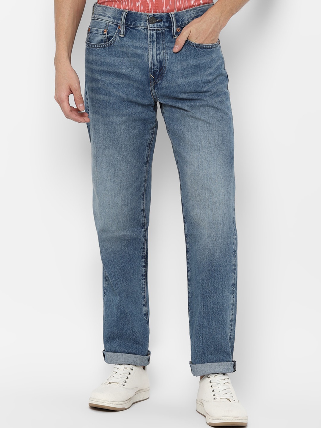 

AMERICAN EAGLE OUTFITTERS Men Blue Heavy Fade Jeans