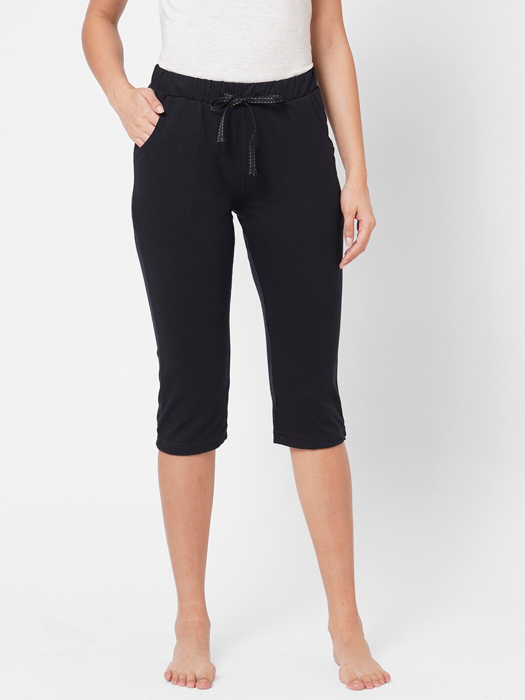 

Sweet Dreams Women Navy Blue Slim-Fit Lounge Capris