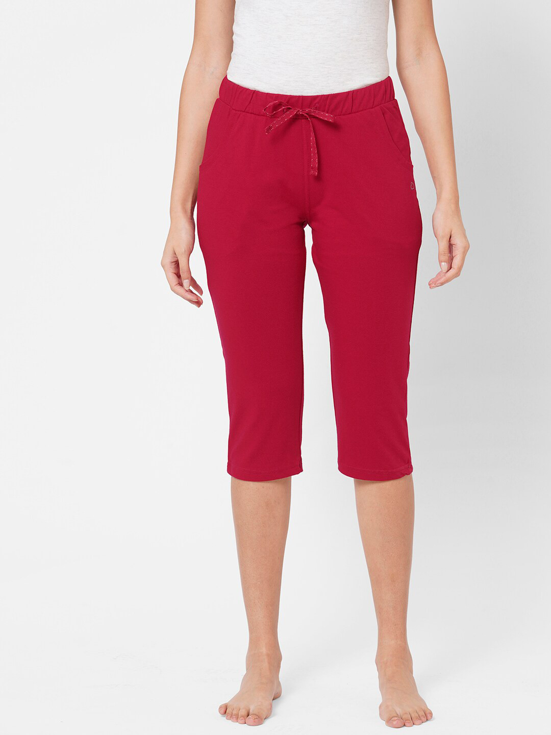 

Sweet Dreams Women Fuchsia Slim-Fit Lounge Capris
