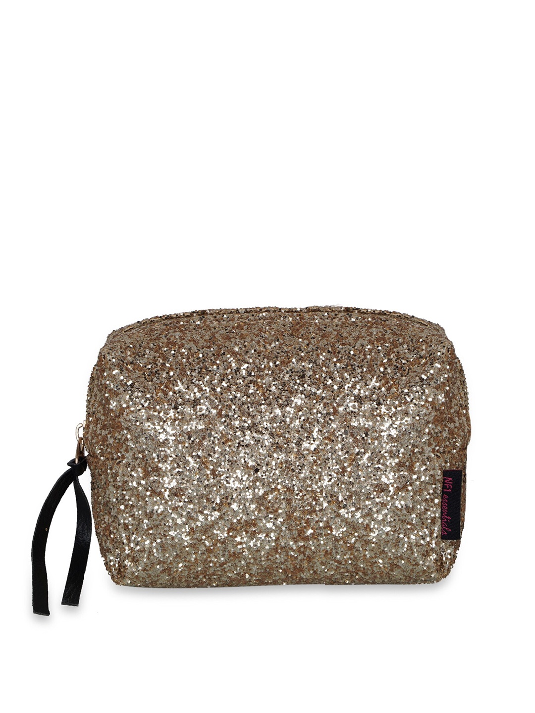 

NFI essentials Women Gold-Toned Glittery Travel Pouch