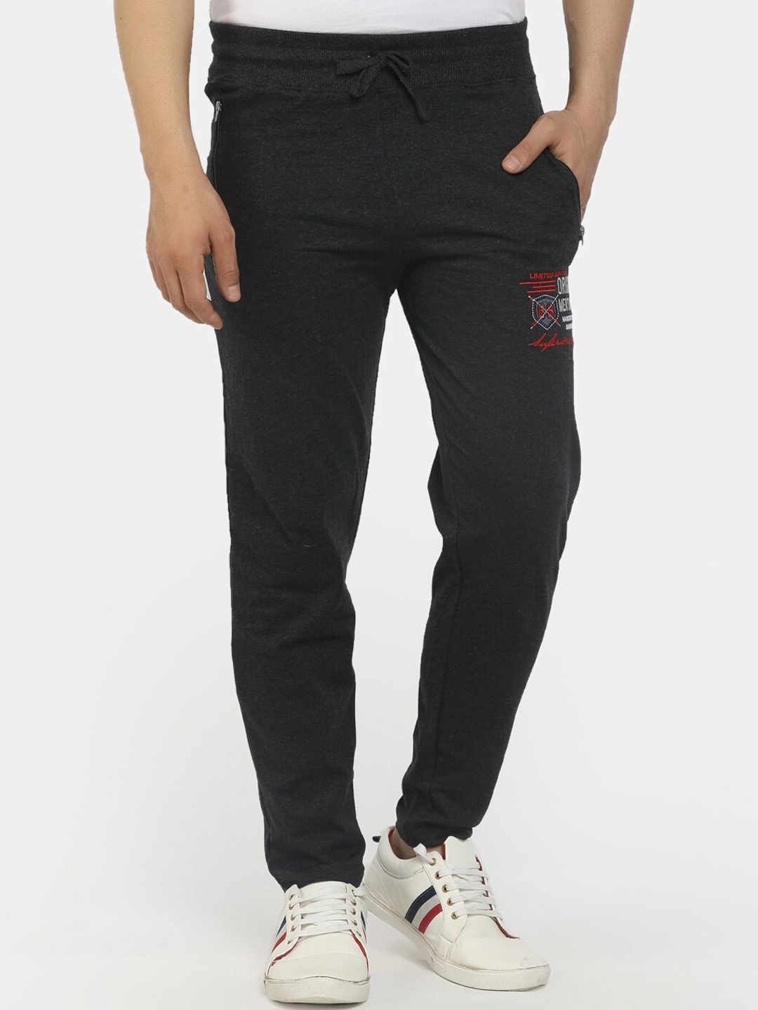 

V-Mart Men Grey Solid Cotton Track Pants