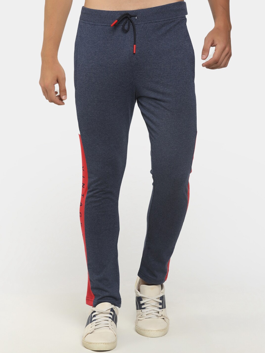 

V-Mart Men Blue & Red Solid Track Pants