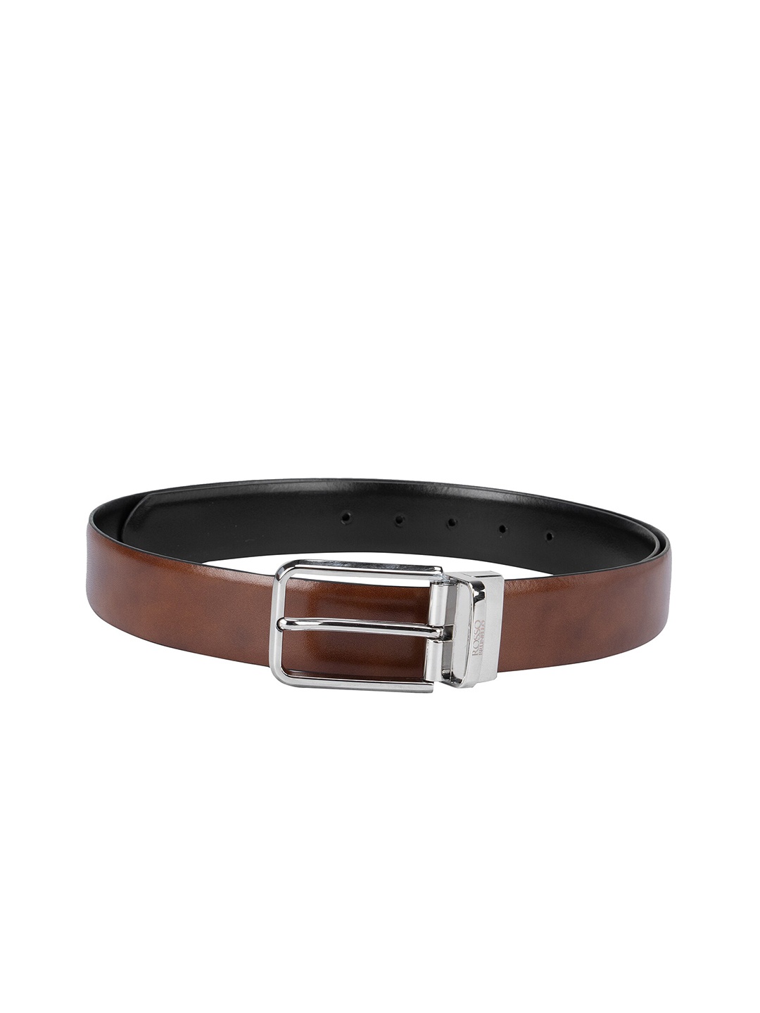 

ROSSO BRUNELLO Men Brown Leather Reversible Formal Belt