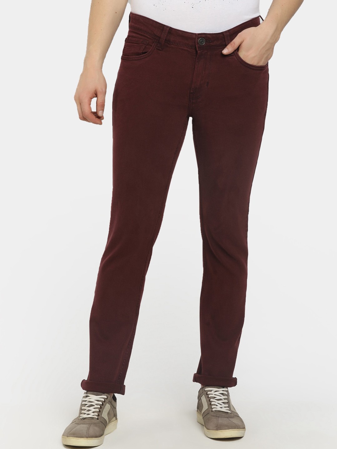 

Cherokee Men Red Solid Classic Jeans