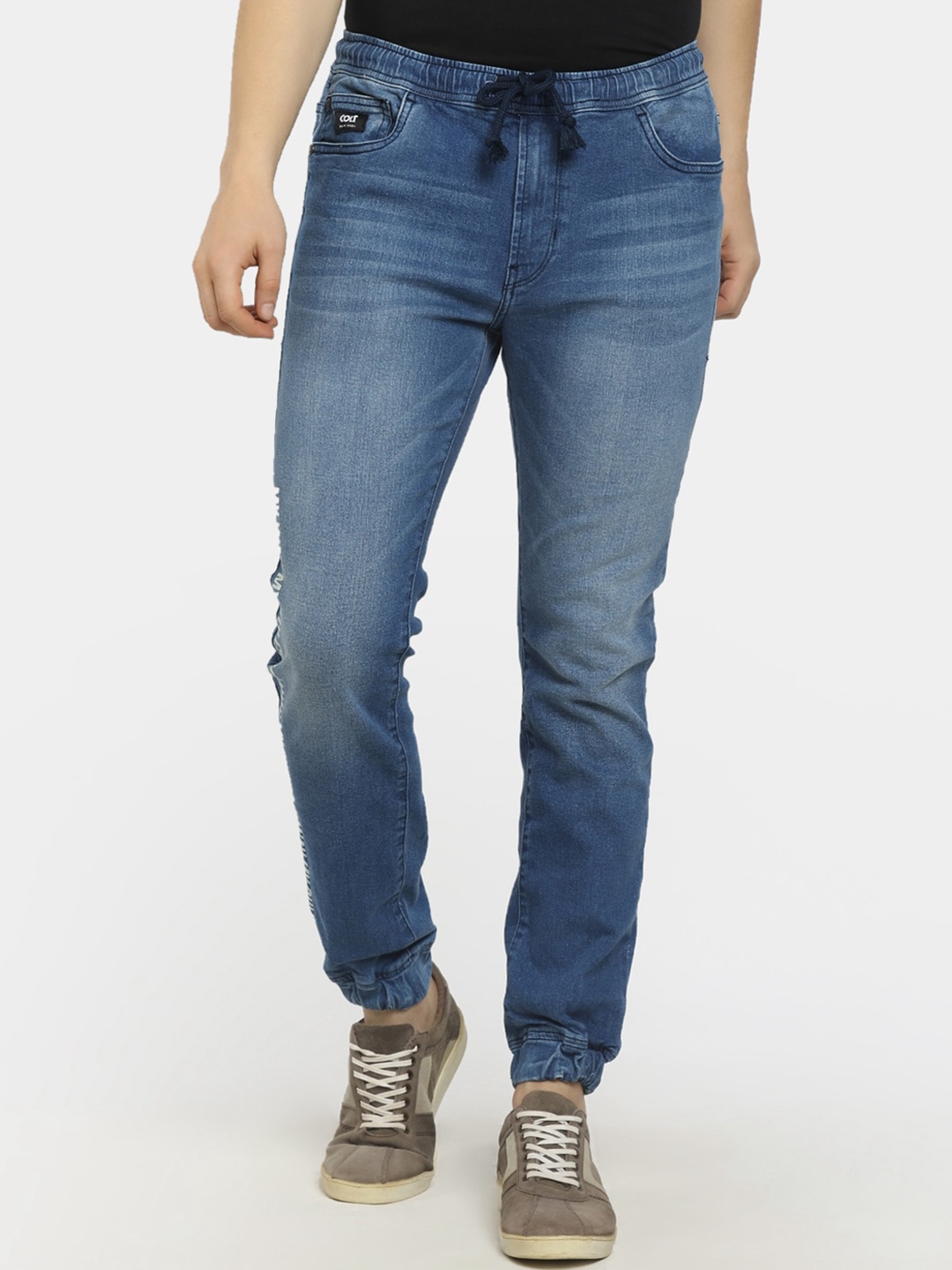 

Cherokee Men Blue Classic Jogger Heavy Fade Jeans