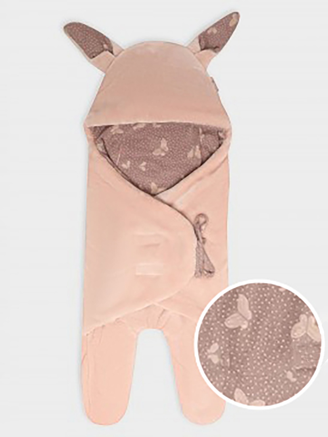 

MiArcus Pink & Brown Geometric Summer 233 GSM Hooded Blanket