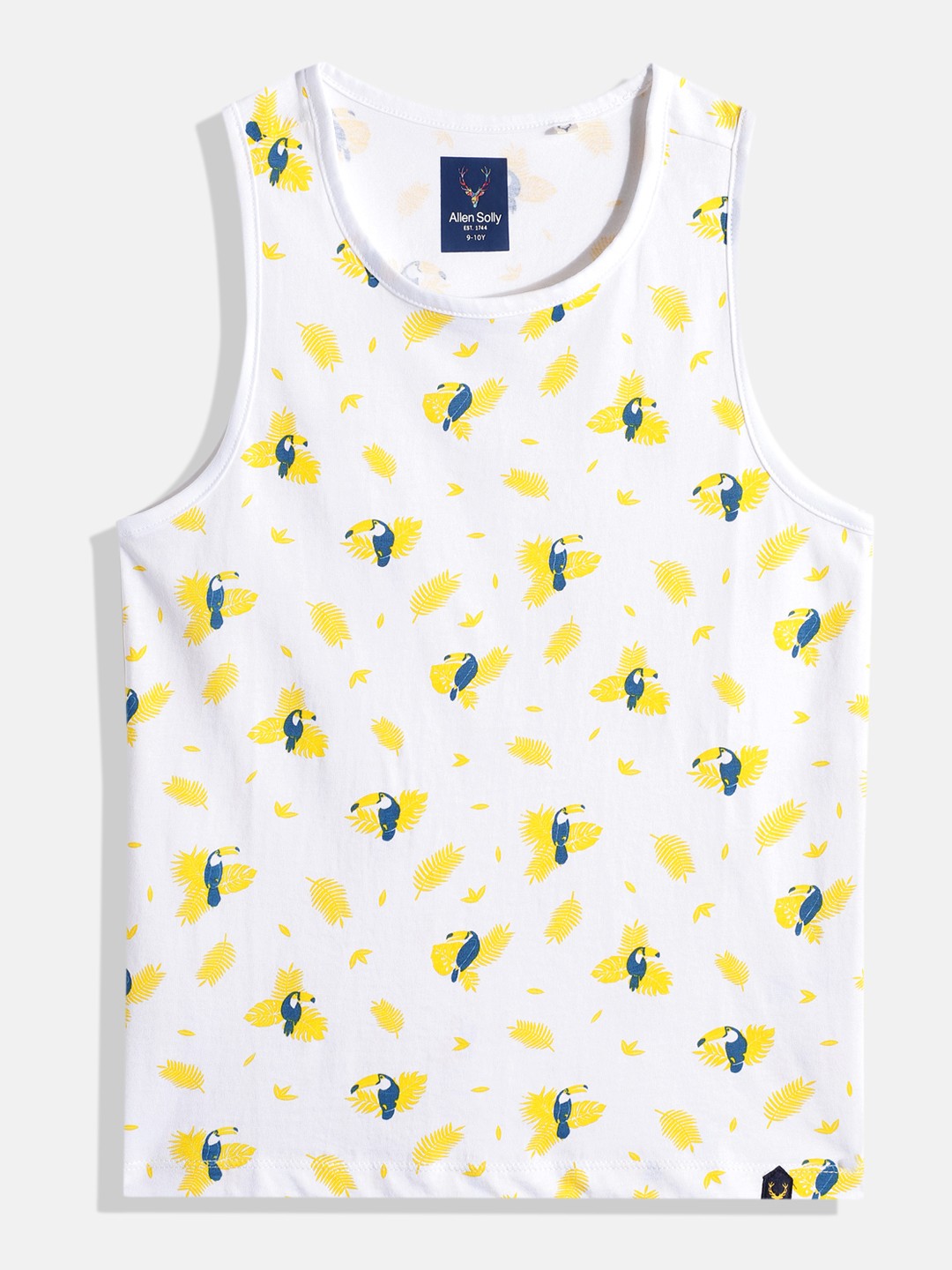 

Allen Solly Junior Boys White Printed Pure Cotton Innerwear Vests