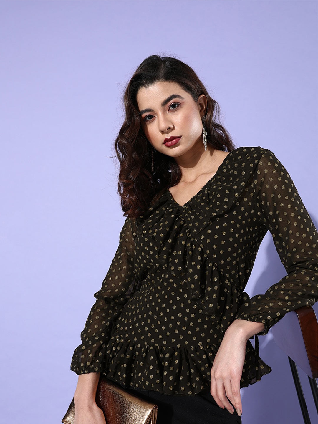 

DODO & MOA Black Print Top