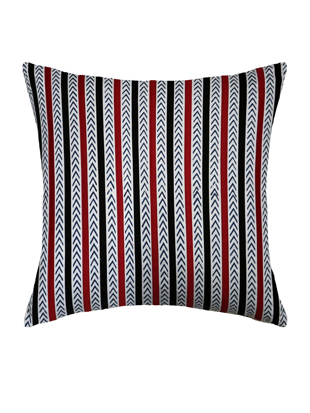 

SPACES Coral & Grey Striped Square Cushion Covers