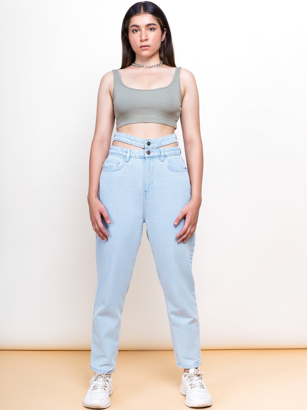 

FREAKINS Women Blue High-Rise Mildly Distressed Heavy Fade Jeans