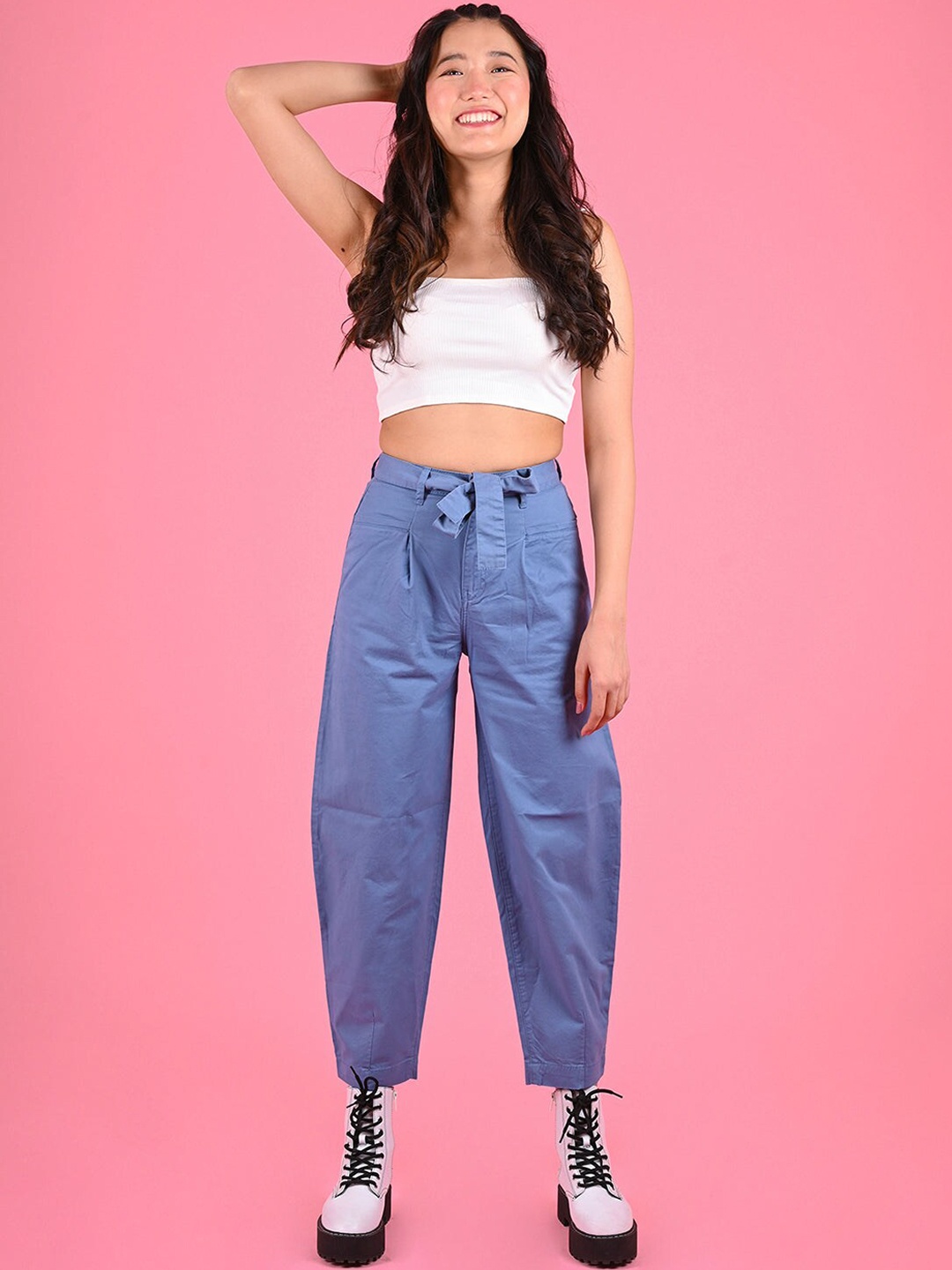 

FREAKINS Women Blue Relaxed Fit High-Rise Jeans