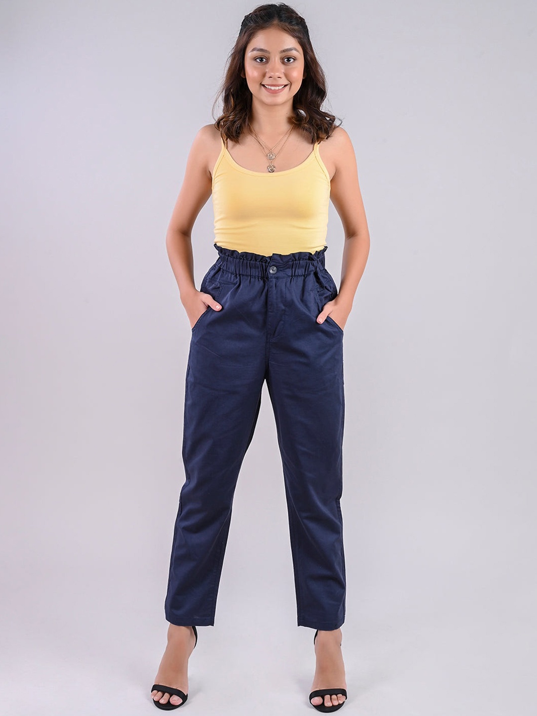

FREAKINS Women Blue Tapered Fit High-Rise Stretchable Jeans