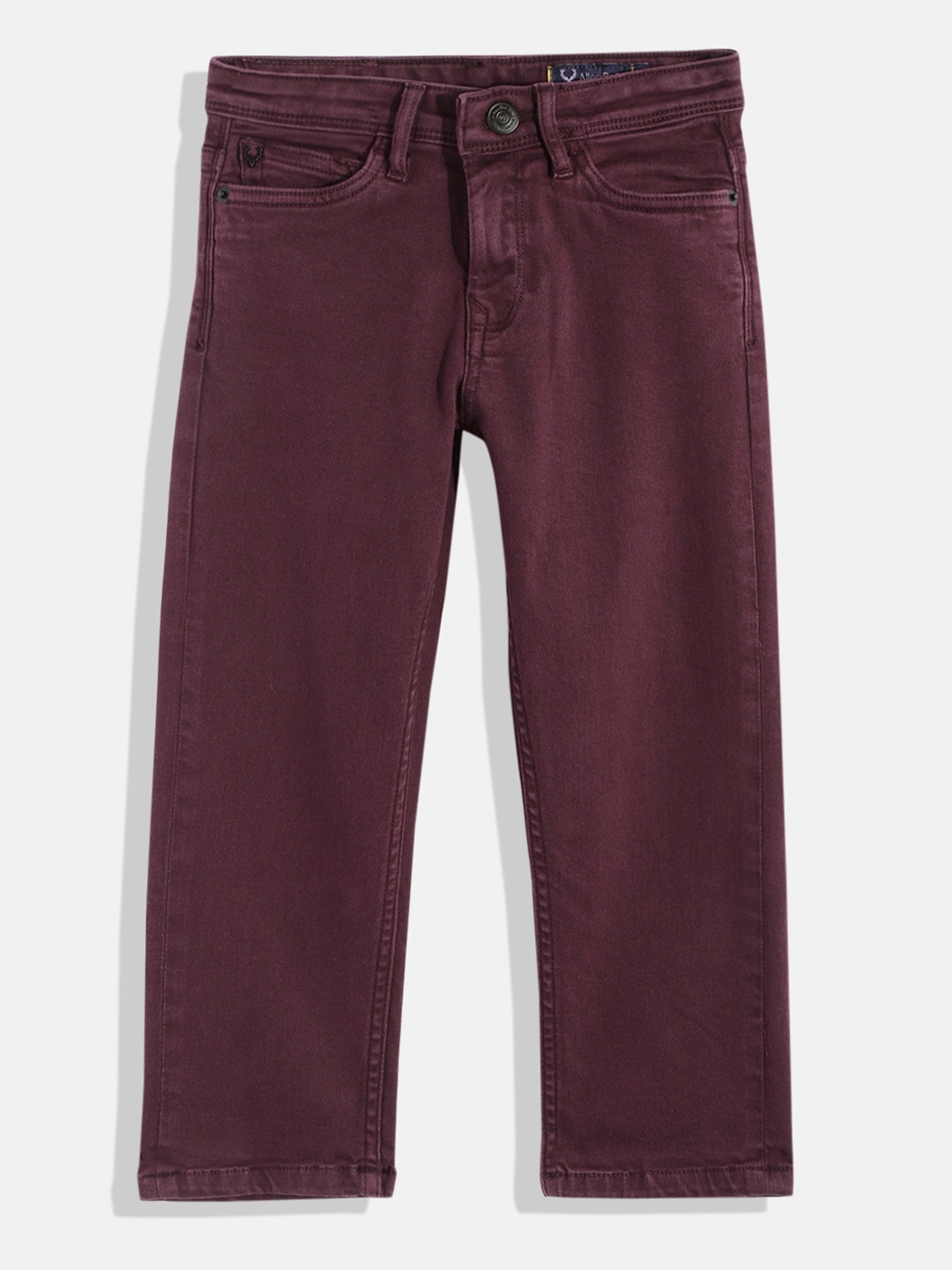 

Allen Solly Junior Boys Burgundy Slim Fit Mid-Rise Clean Look Stretchable Jeans