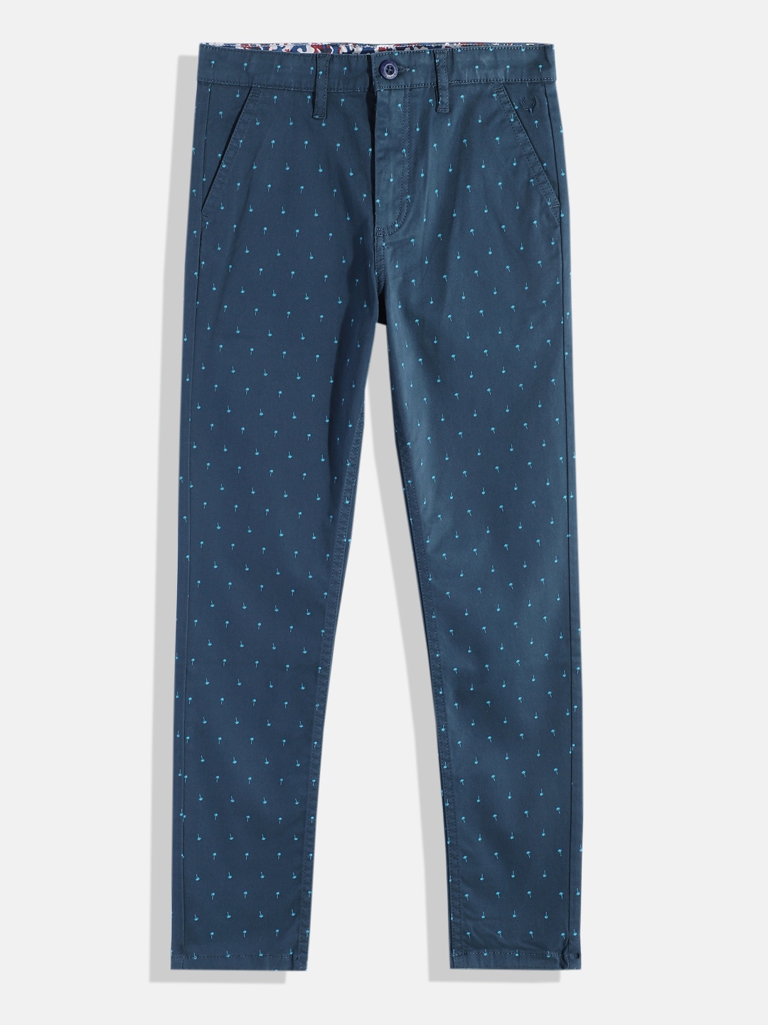 

Allen Solly Junior Boys Printed Trousers, Navy blue