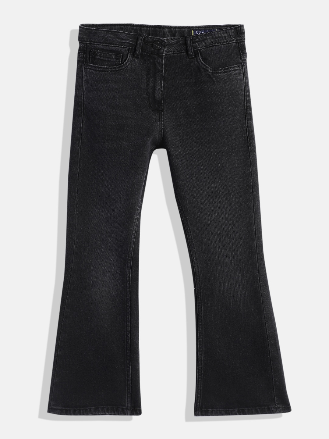 

Allen Solly Junior Girls Black Bootcut Mid-Rise Clean Look Light Fade Stretchable Jeans