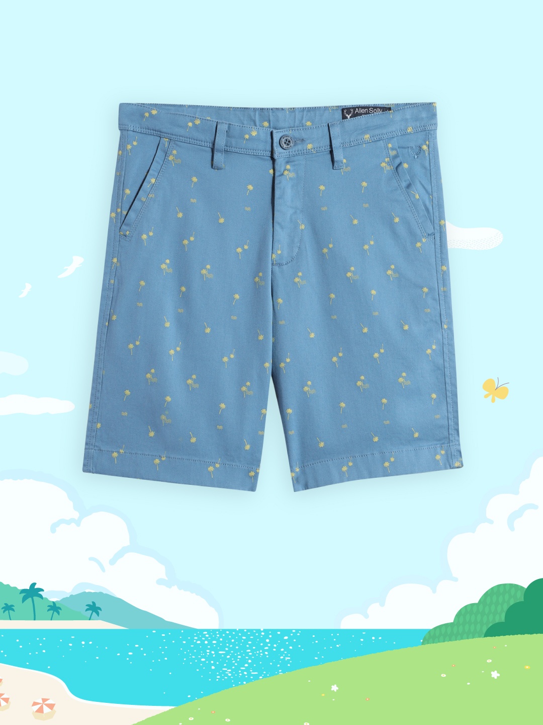 

Allen Solly Junior Boys Blue Tropical Printed Shorts