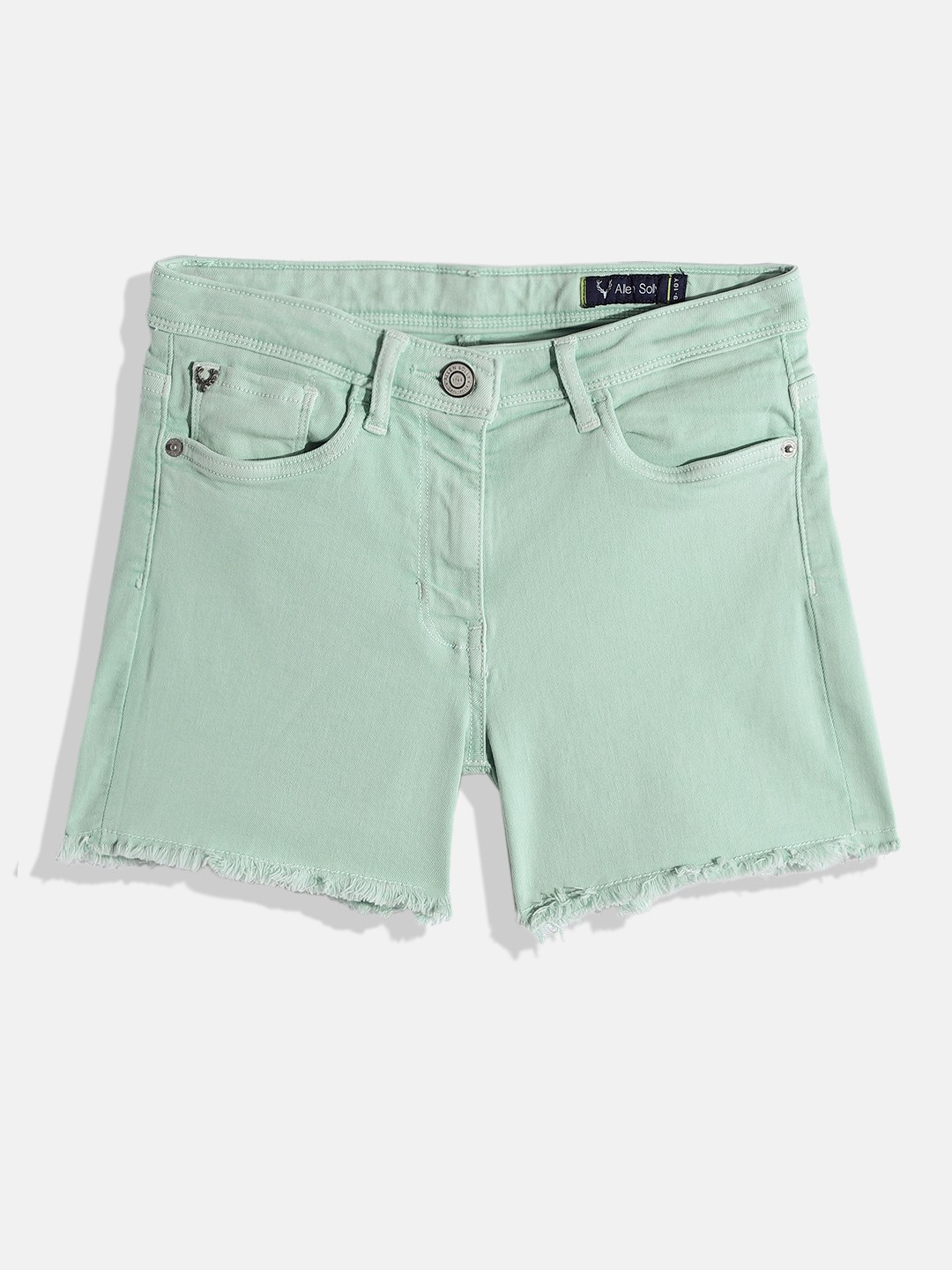 

Allen Solly Junior Girls Sea Green Denim Shorts