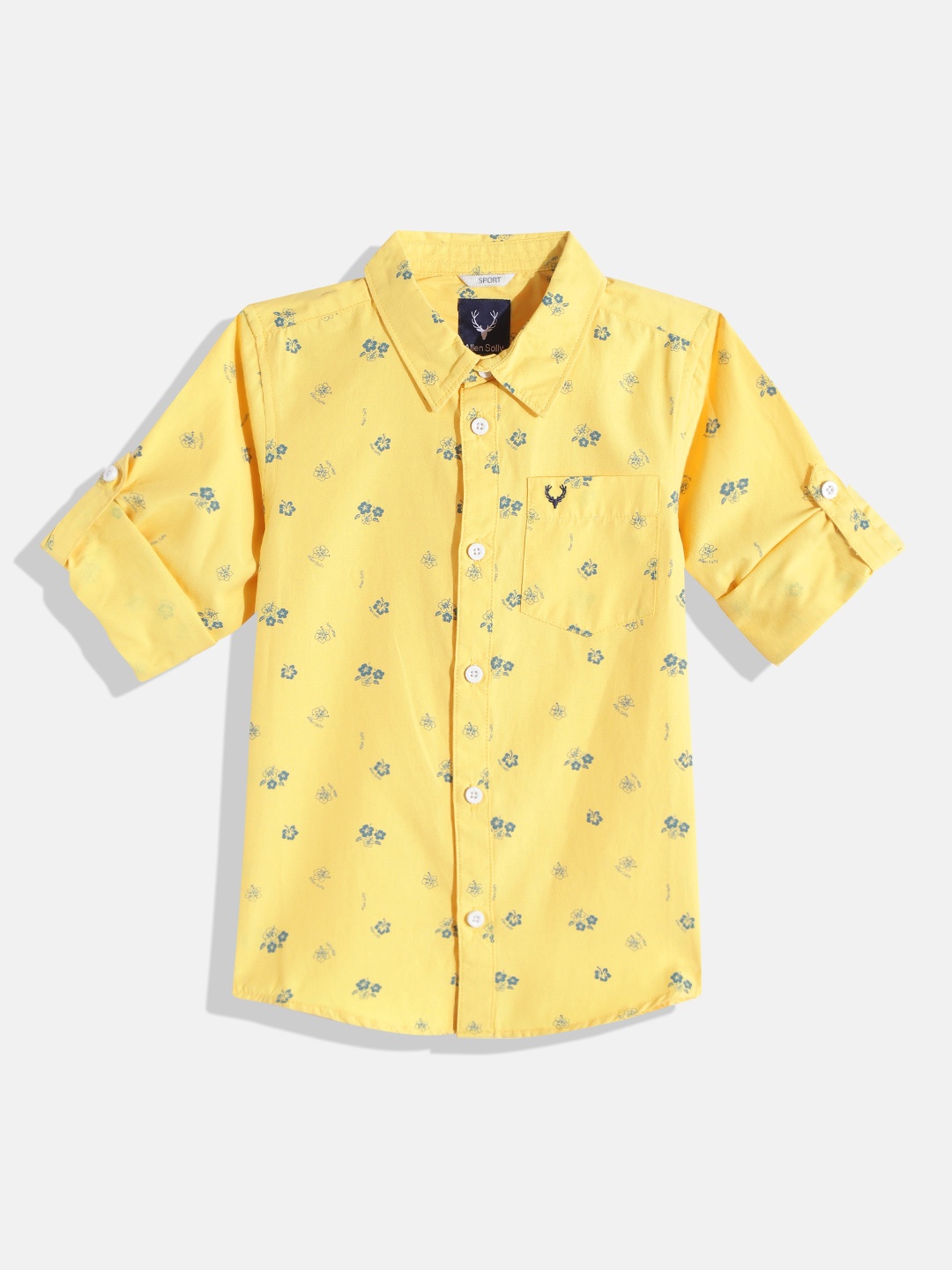 

Allen Solly Junior Boys Yellow Floral Printed Casual Shirt