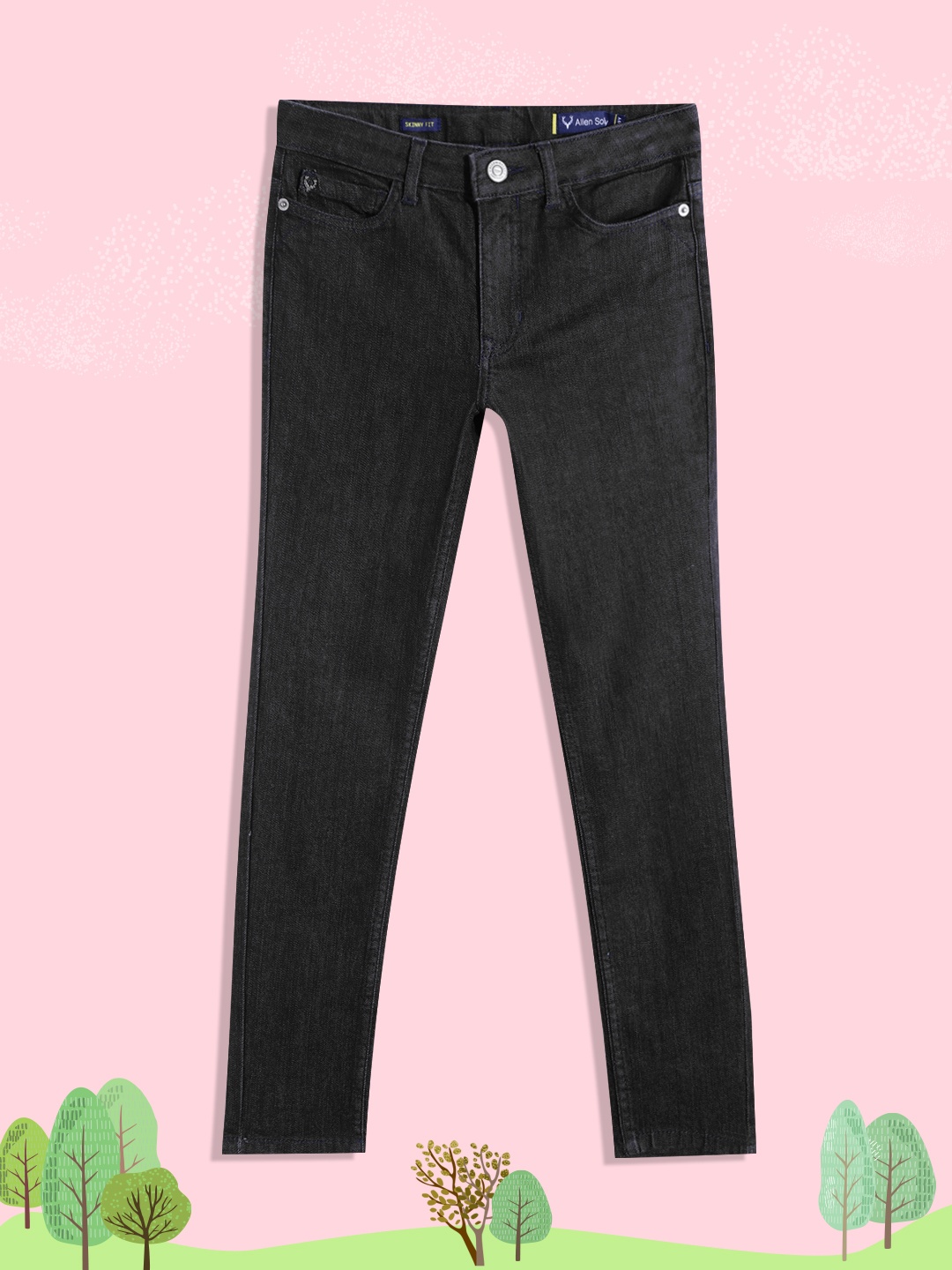 

Allen Solly Junior Boys Black Skinny Fit Mid-Rise Stretchable Jeans