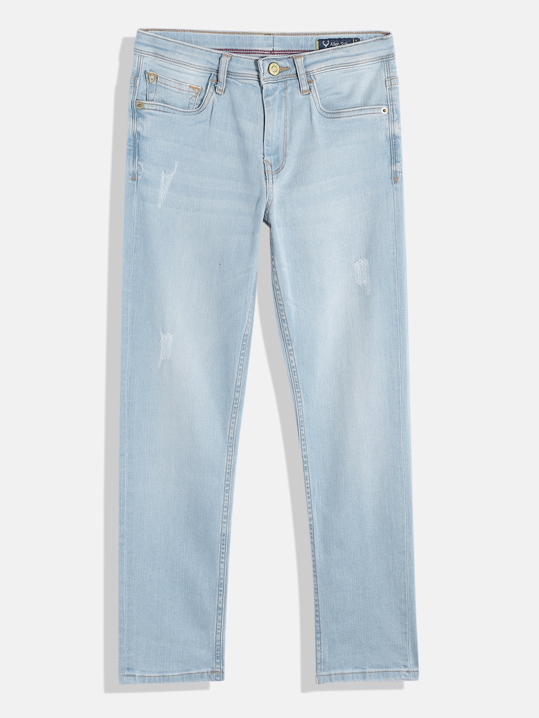 

Allen Solly Junior Boys Blue Mildly Distressed Light Fade Stretchable Jeans